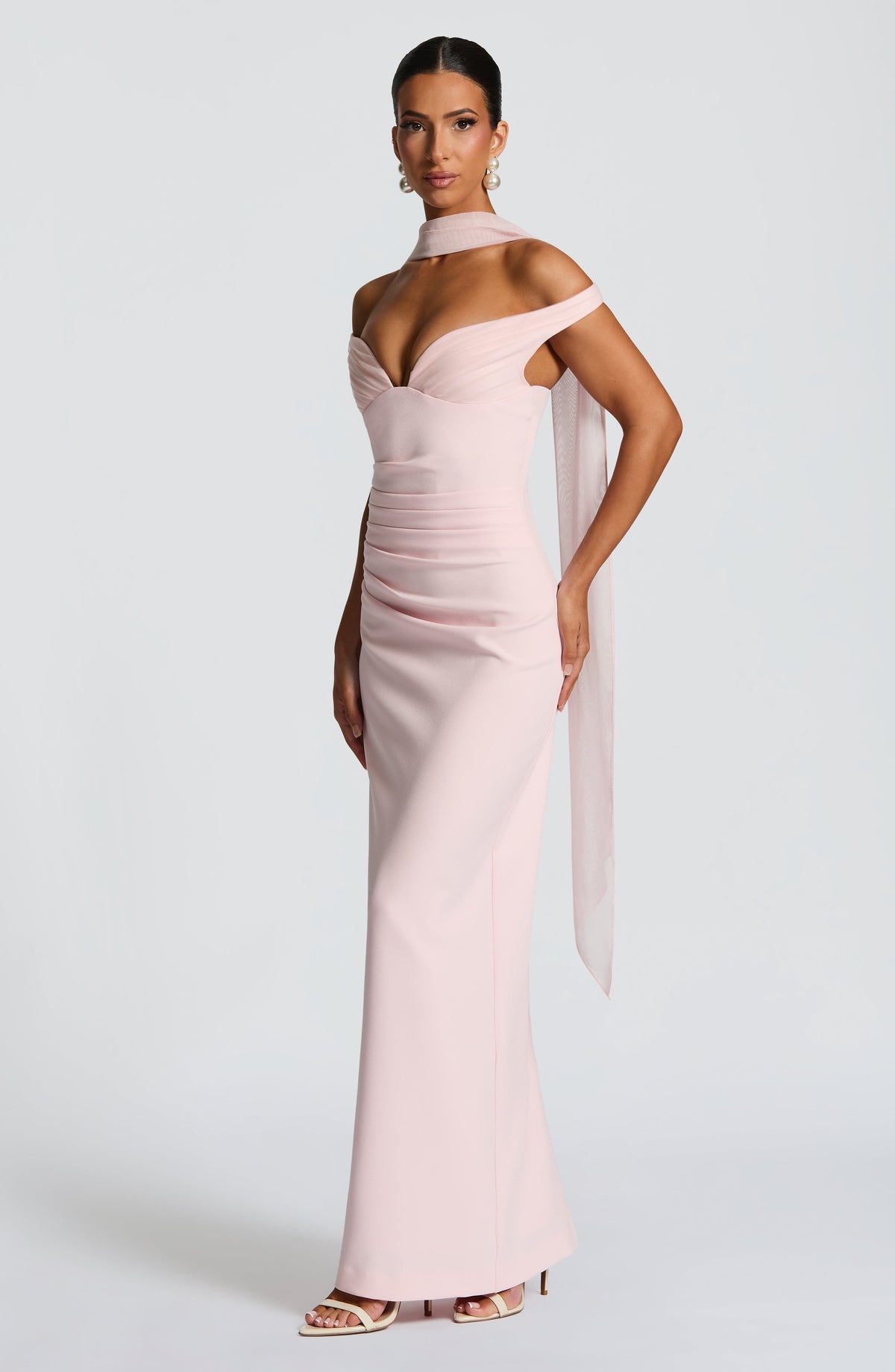 Abigael Maxi Dress in Blush