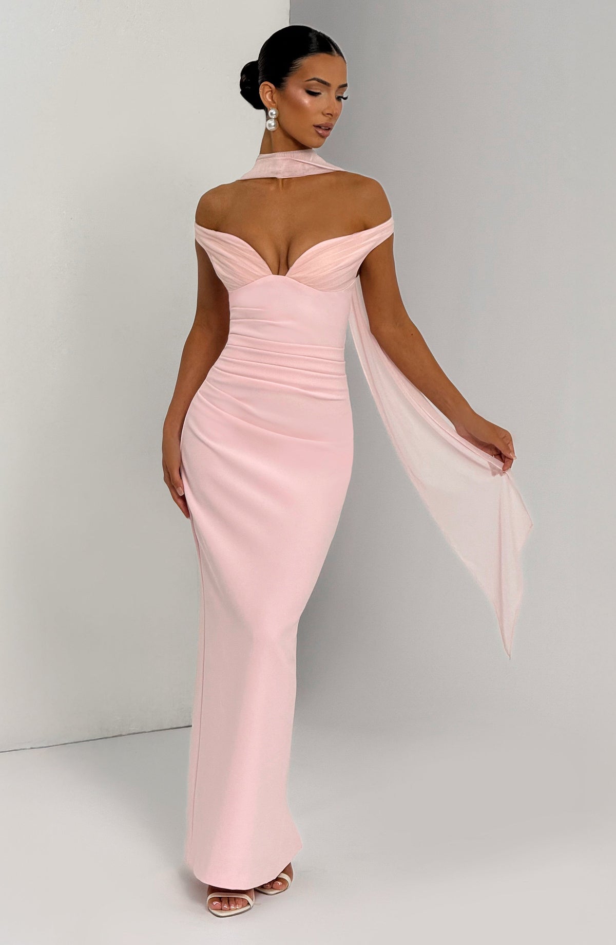 Abigael Maxi Dress in Blush