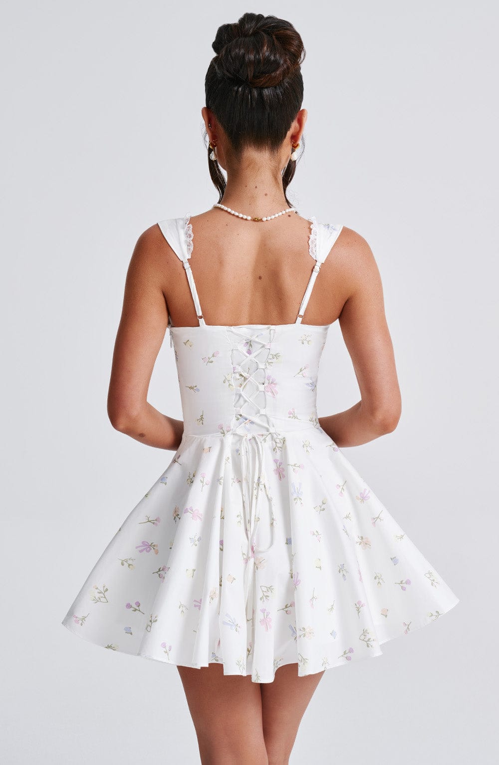 Adalene Mini Dress in Multi Floral Print