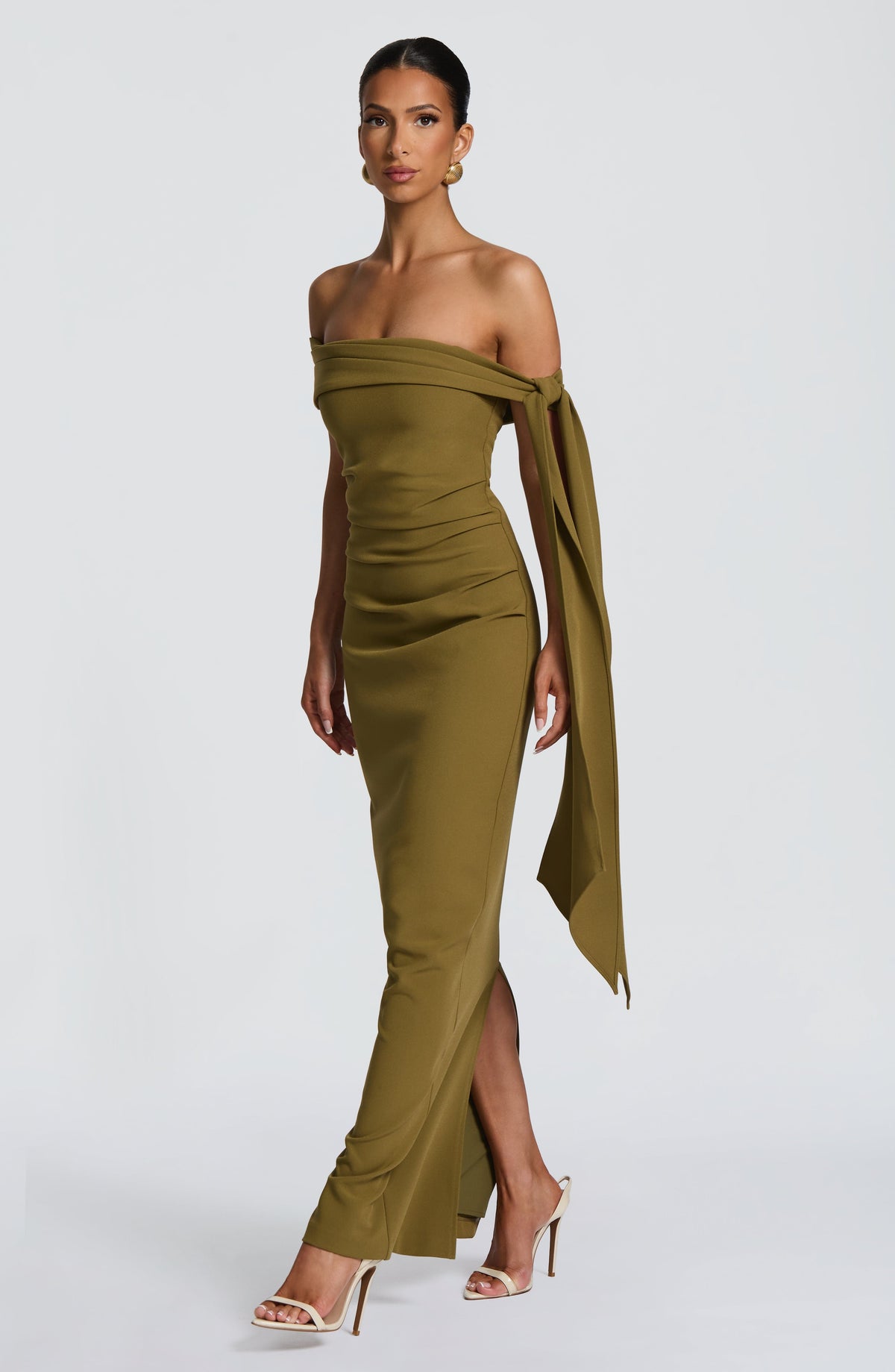 Addyson Maxi Dress in Deep Olive