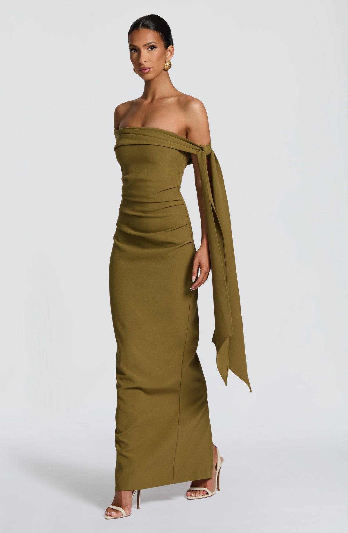 Addyson Maxi Dress in Deep Olive