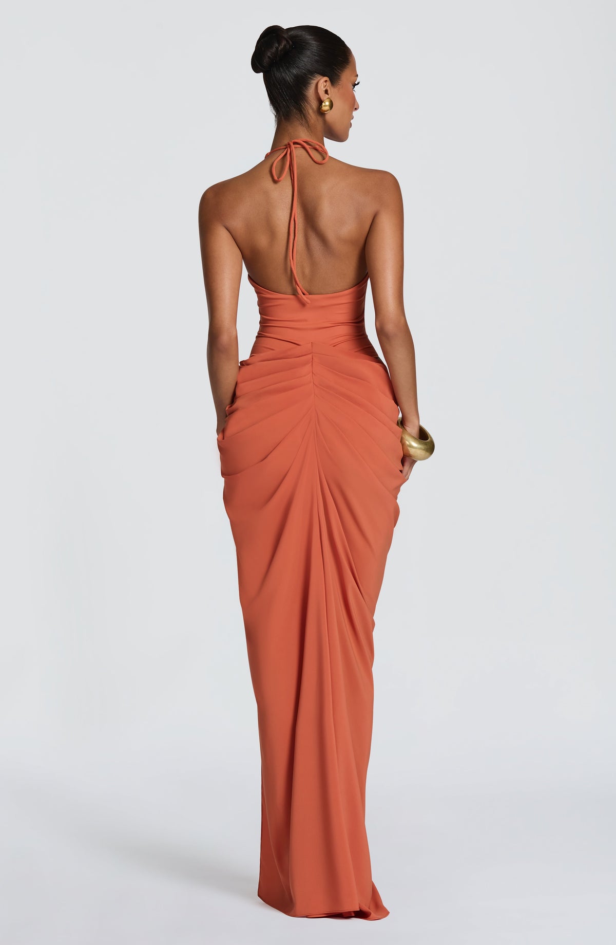 Adelyn Maxi Dress in Burnt Orange