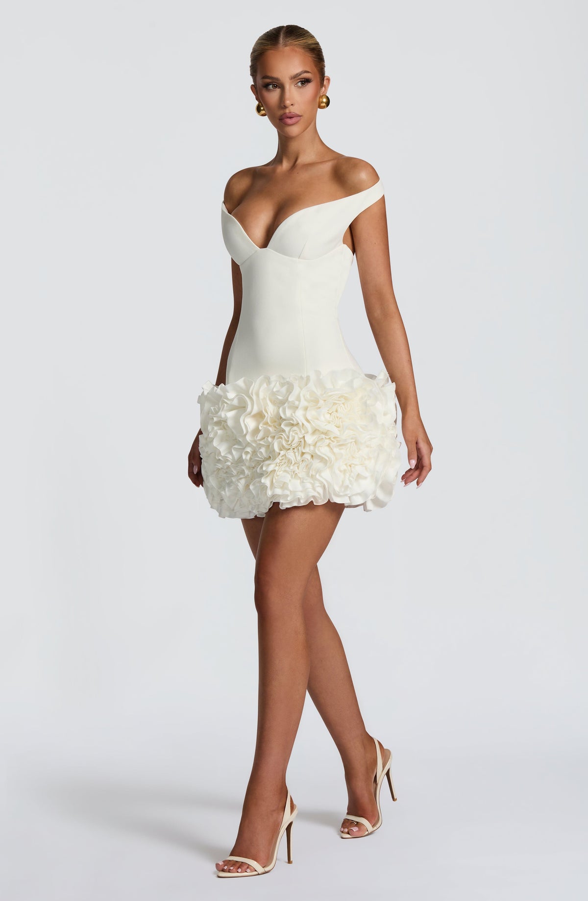 Adette Mini Dress in Ivory