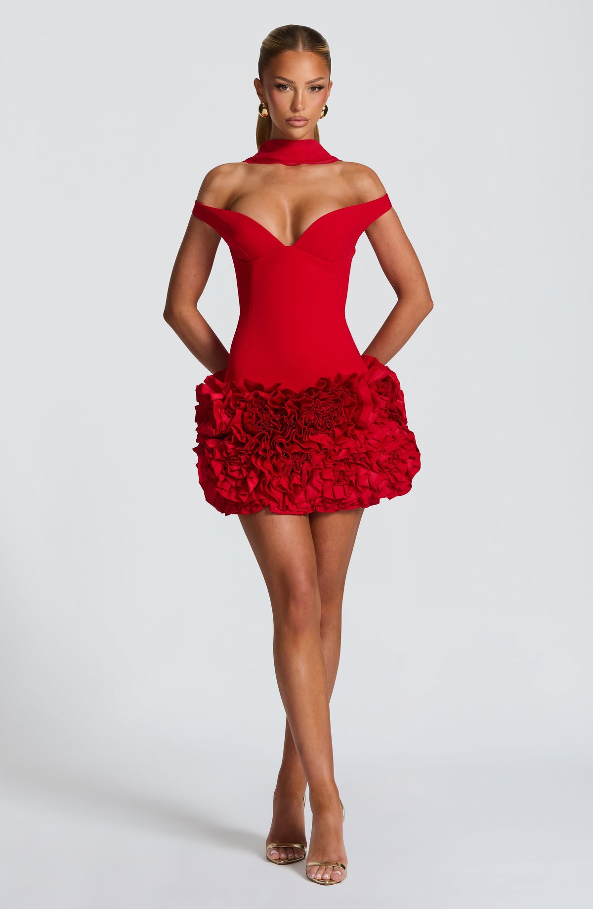 Adette Mini Dress in Red