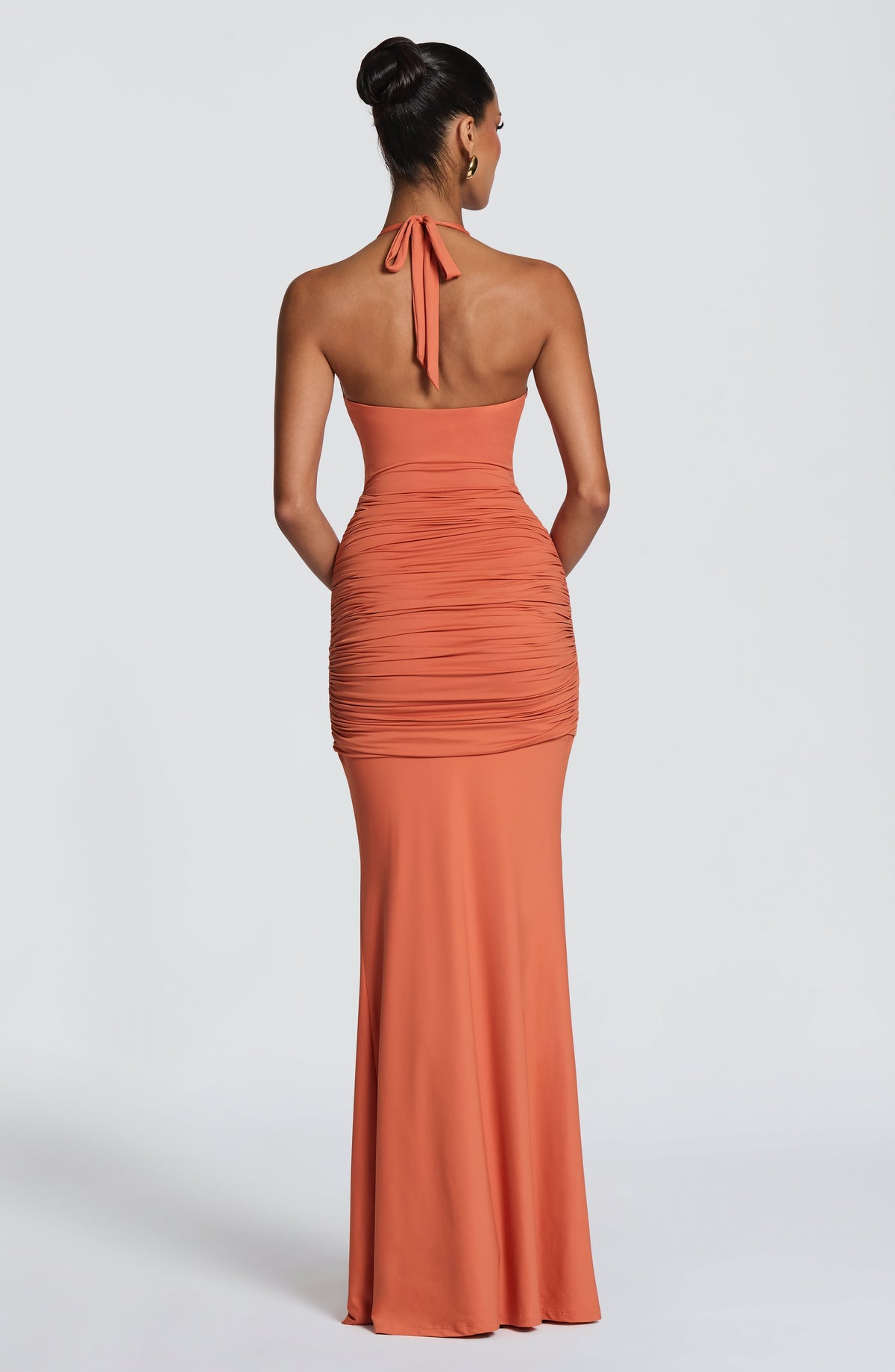 Aeshana Maxi Dress in Burnt Orange