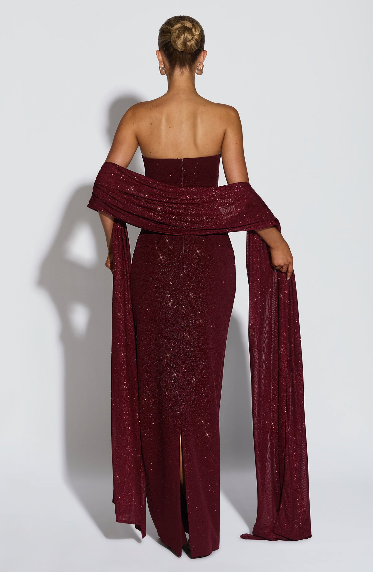 Agnessa Shawl in Wine Sparkle