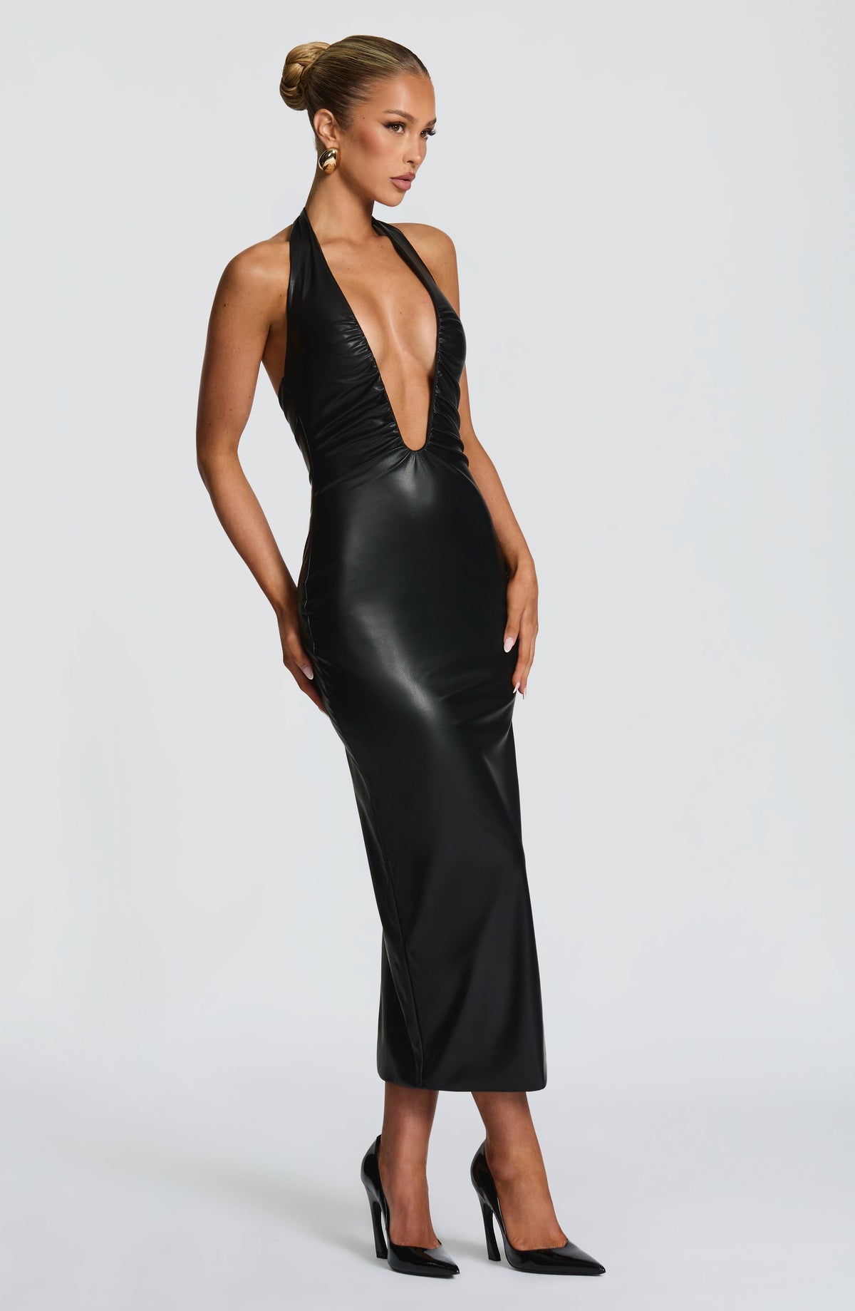 Ainslie Midi Dress in Black