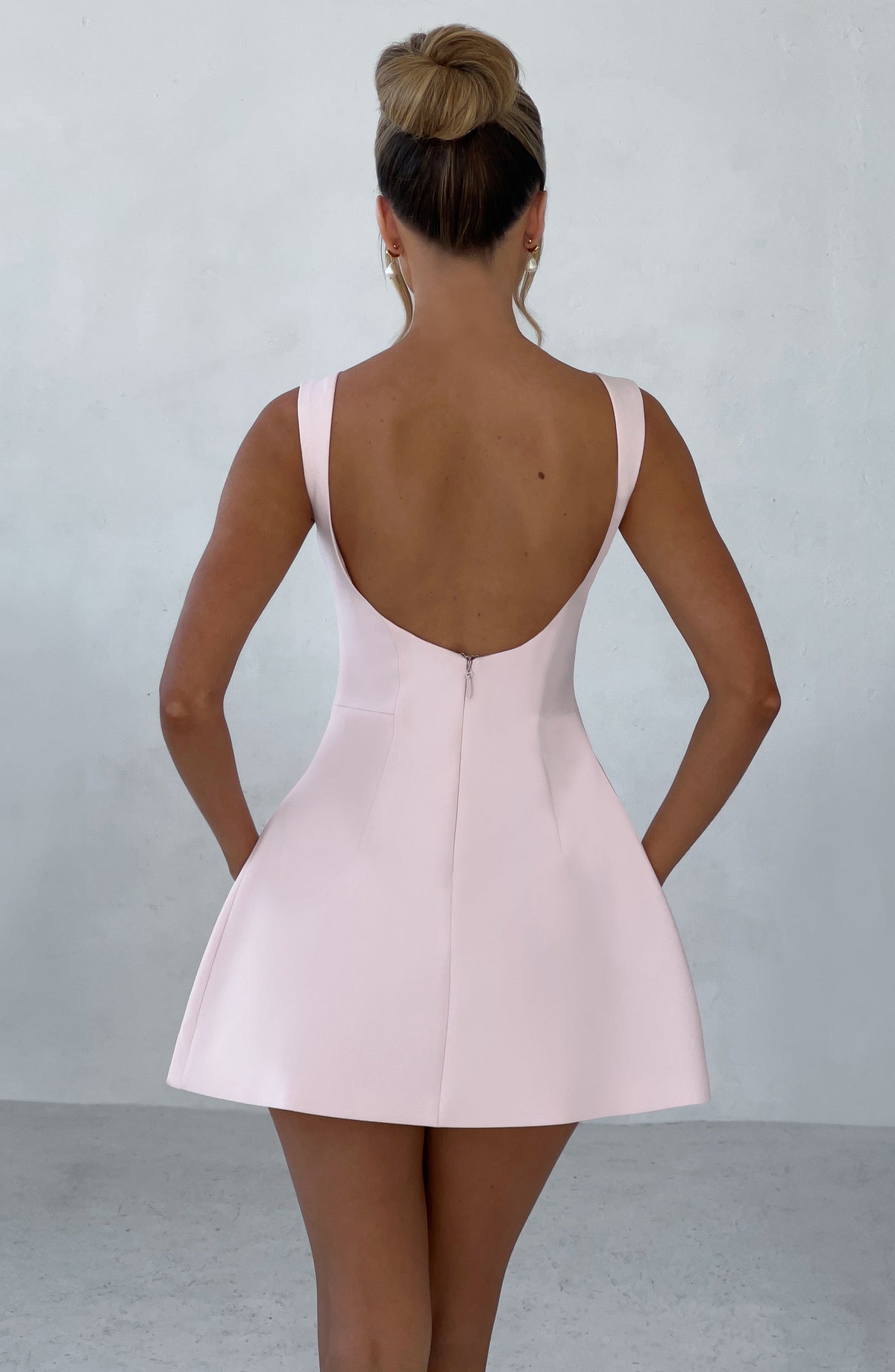 Alanis Mini Dress in Blush