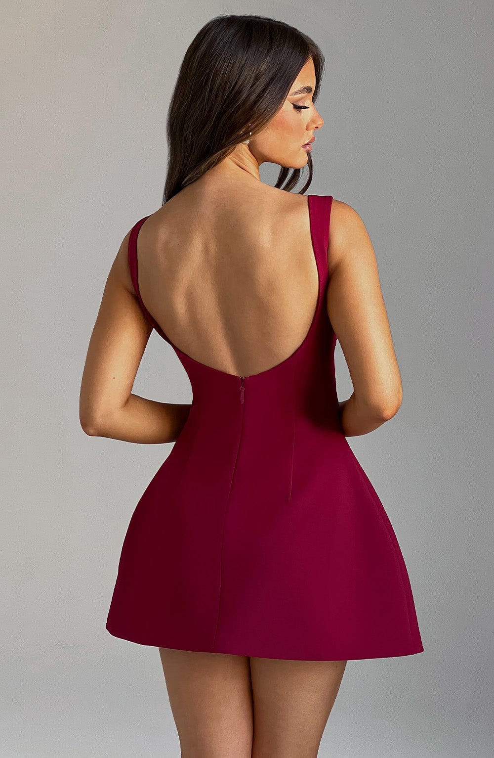 Alanis Mini Dress in Wine