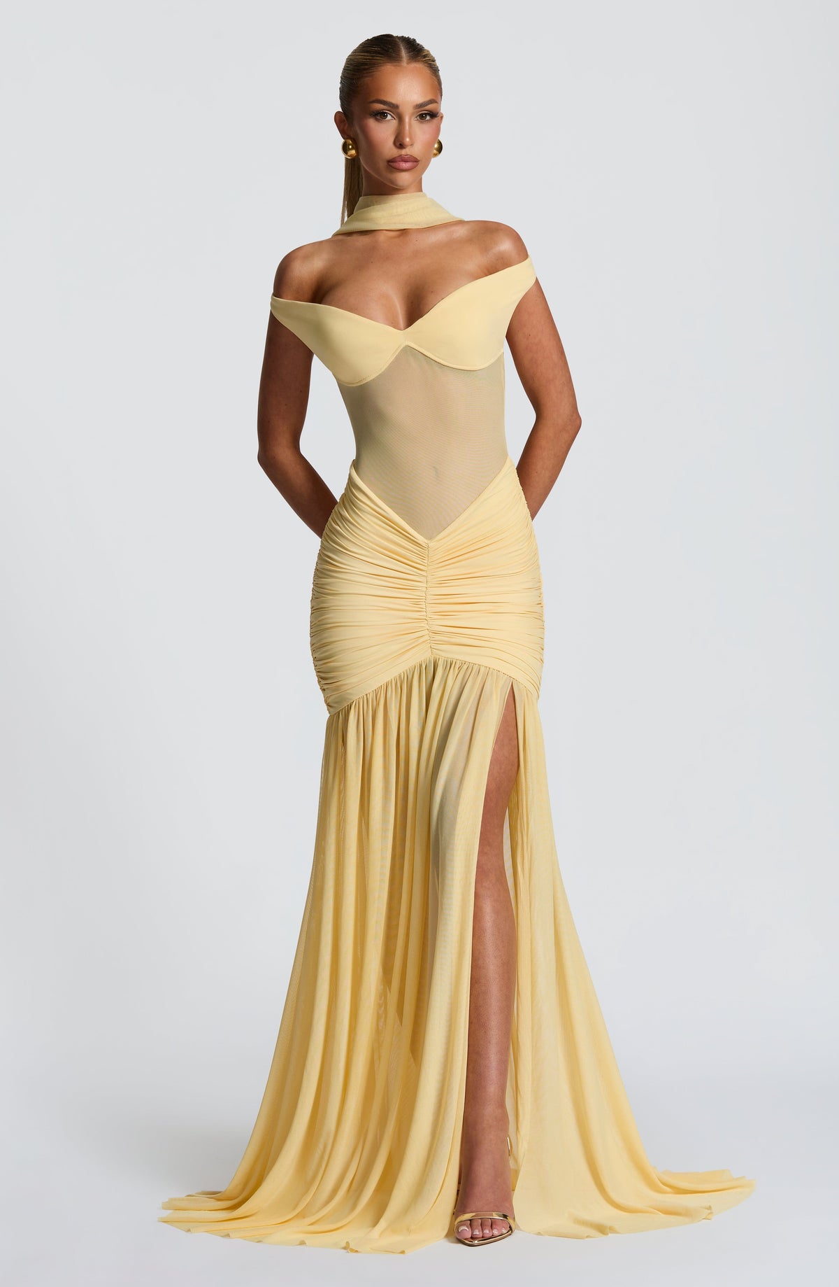 Alaya Maxi Dress in Lemon