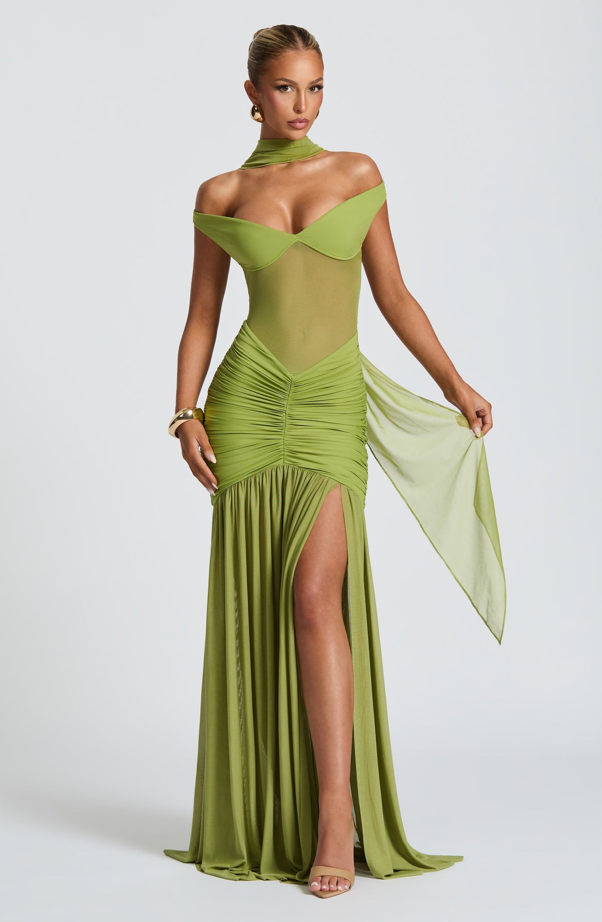 Alaya Maxi Dress in Olive