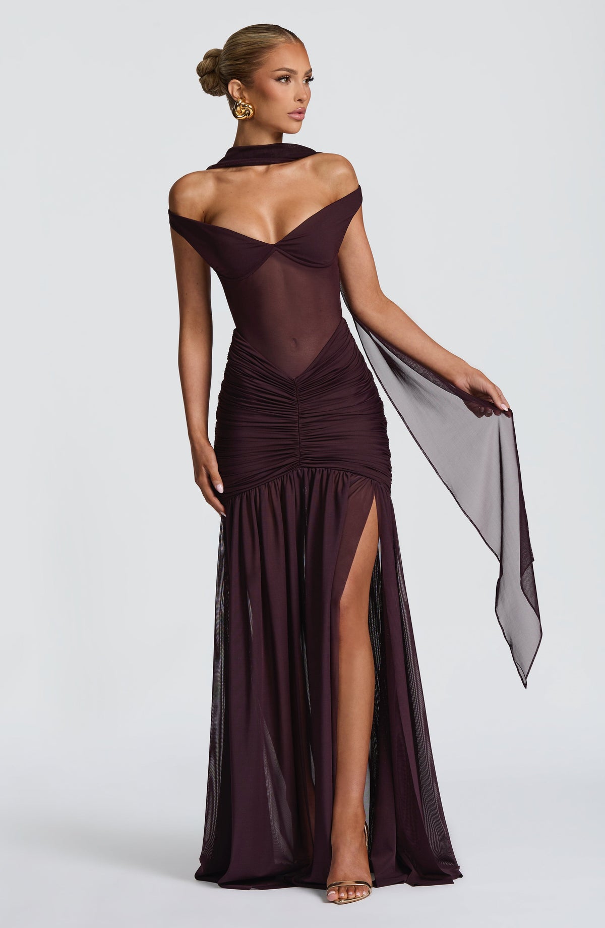 Alaya Maxi Dress in Plum