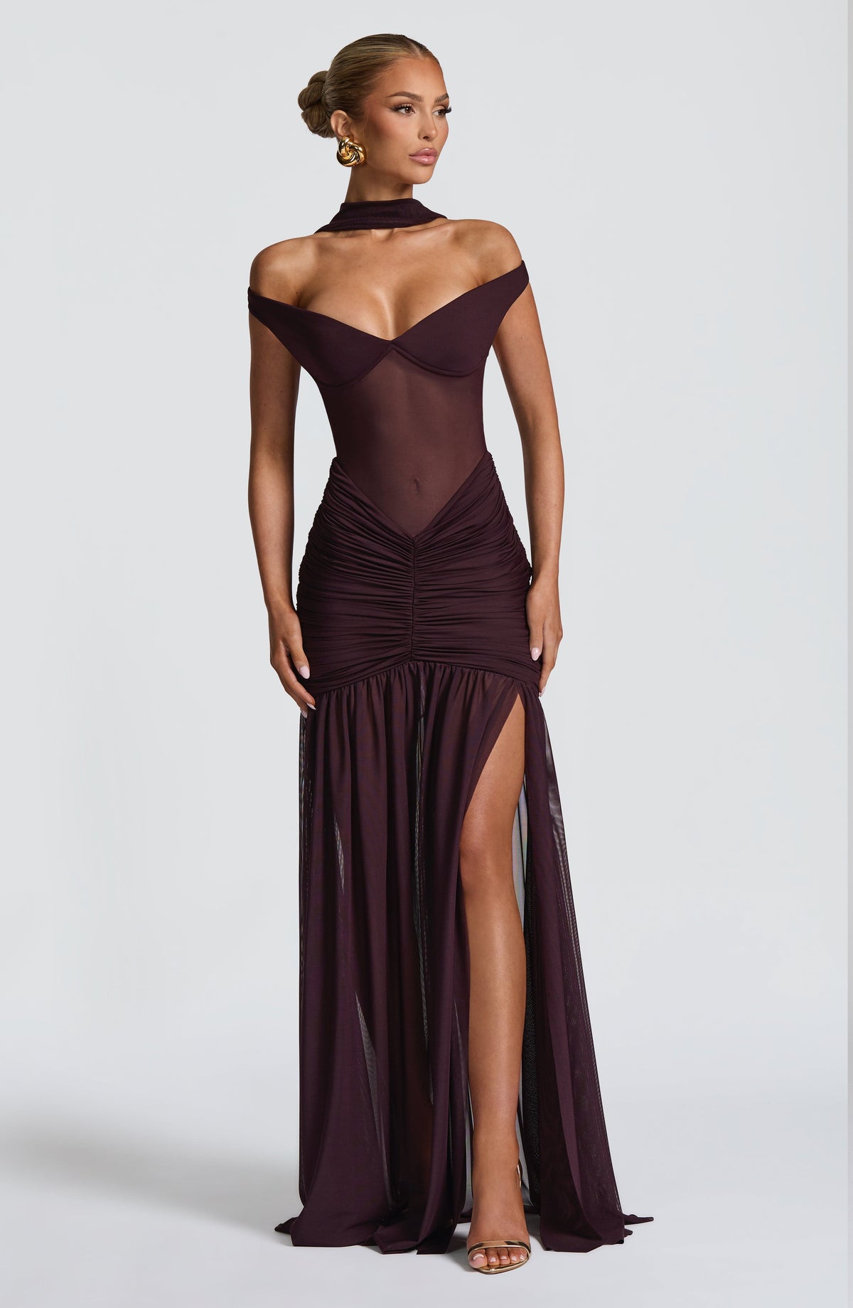 Alaya Maxi Dress in Plum