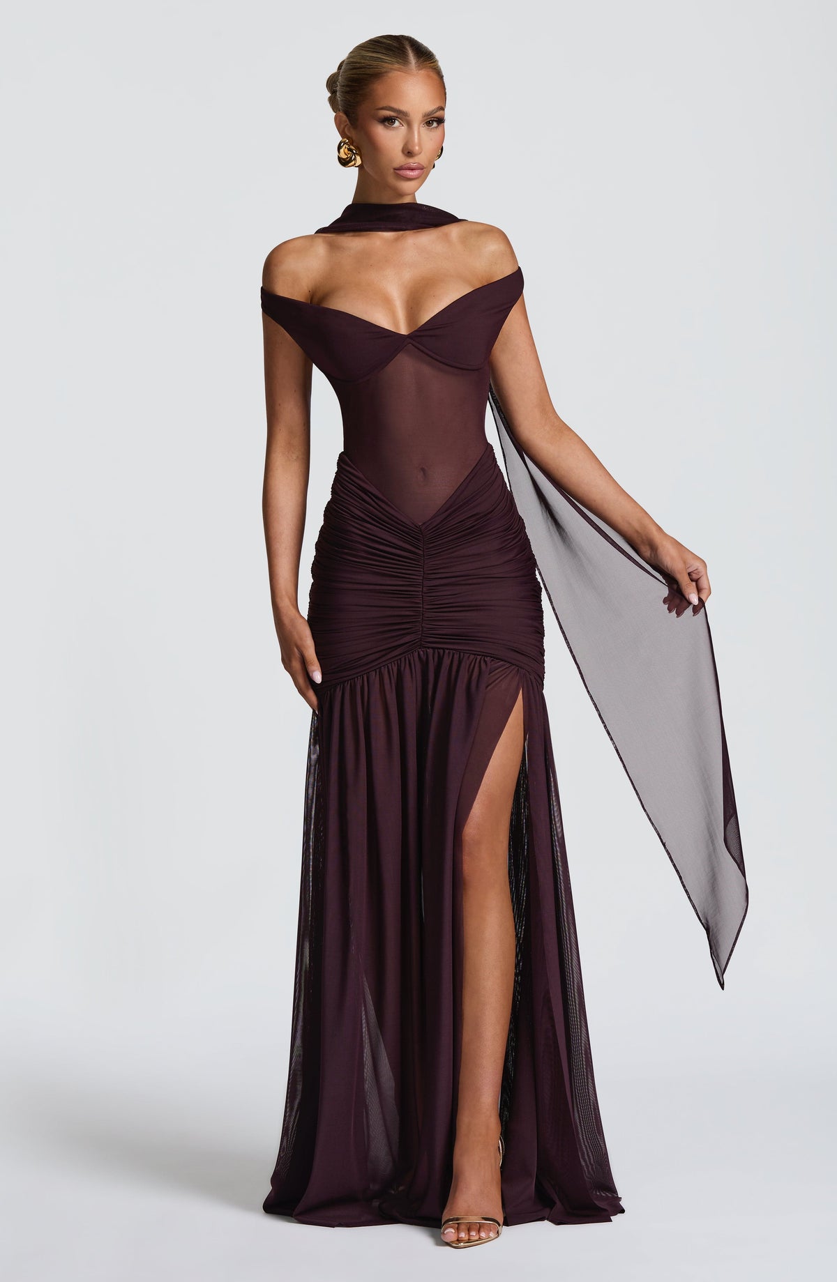 Alaya Maxi Dress in Plum