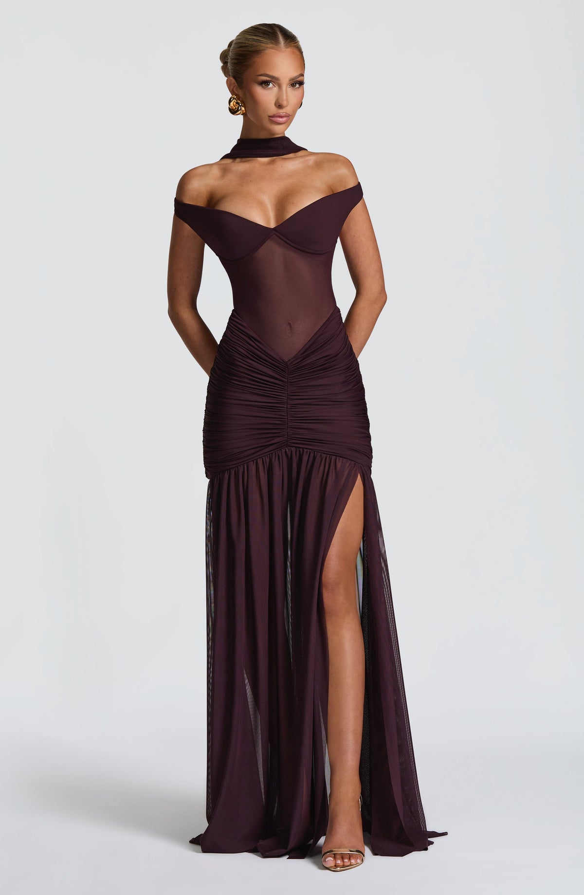 Alaya Maxi Dress in Plum