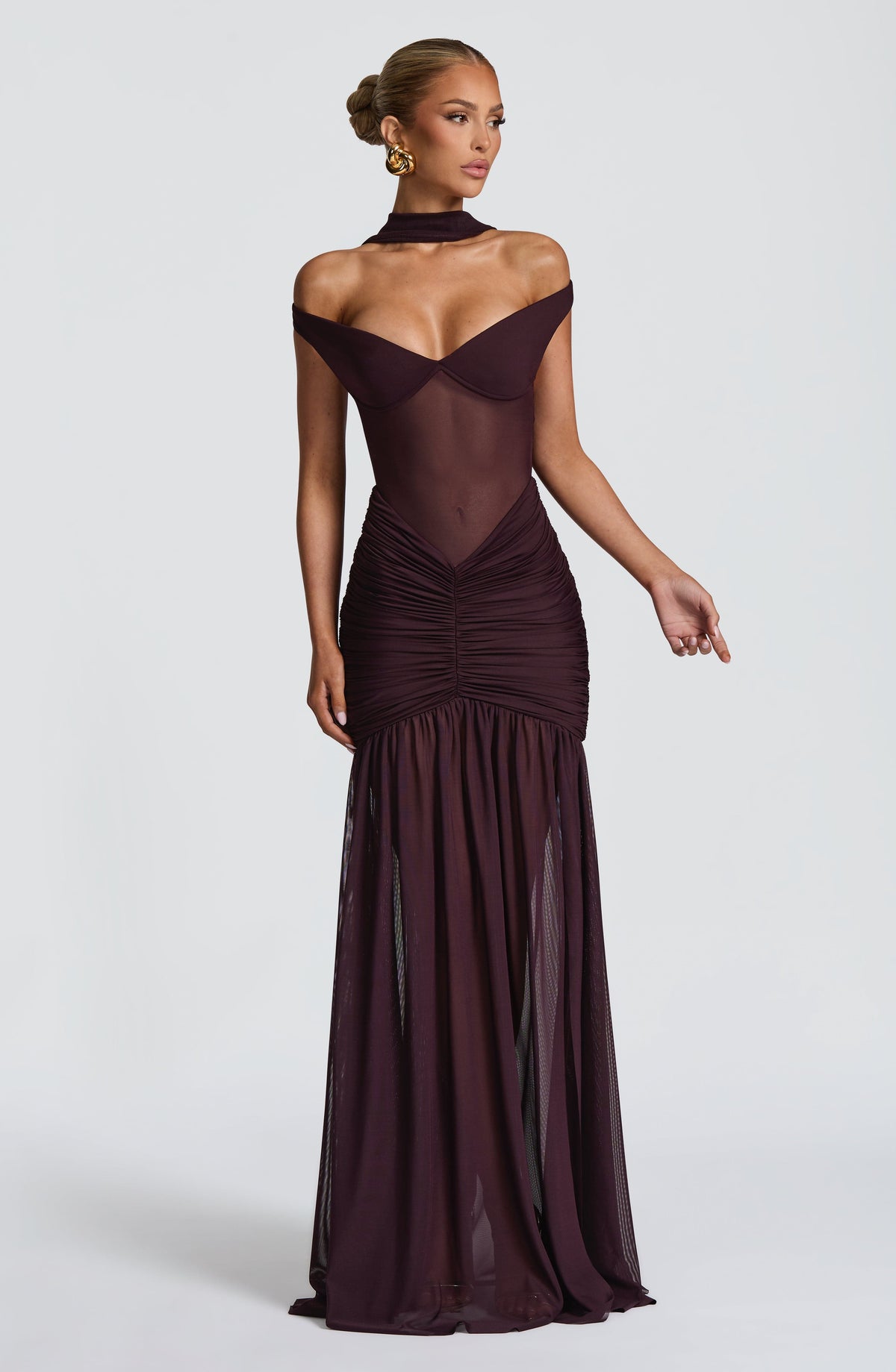 Alaya Maxi Dress in Plum