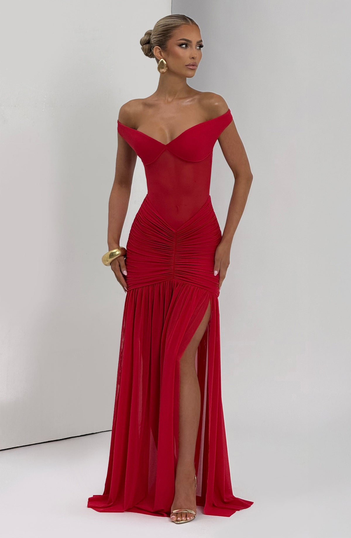 Alaya Maxi Dress in Red