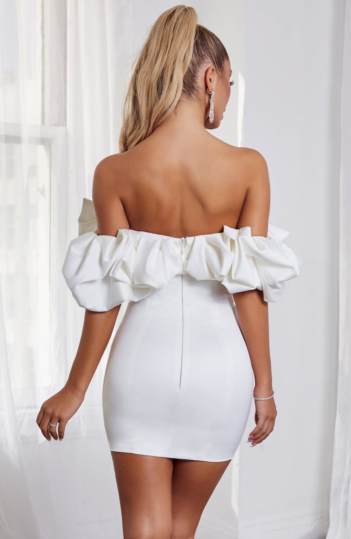 Alexa Mini Dress in White