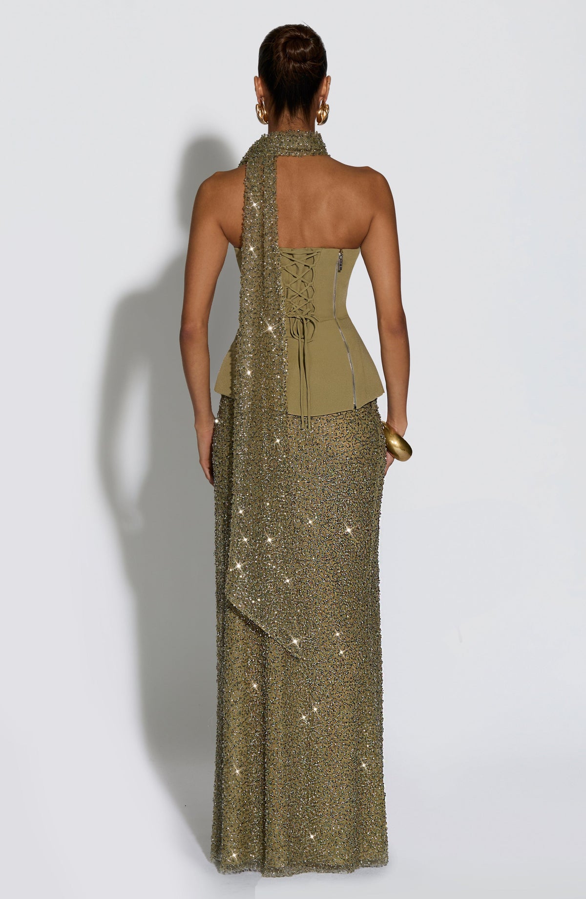 Allora Maxi Skirt in Sage