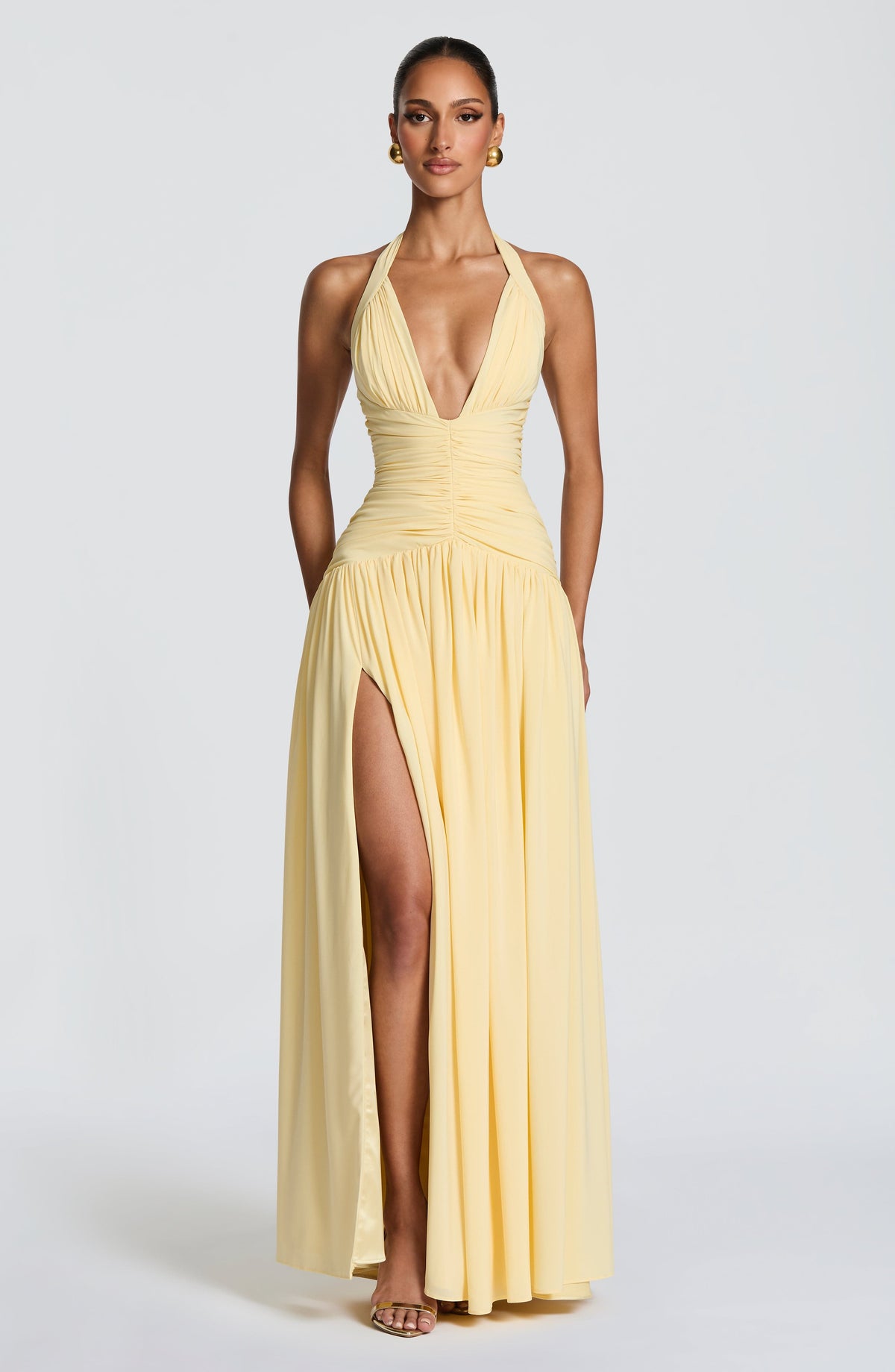 Amara Maxi Dress in Lemon