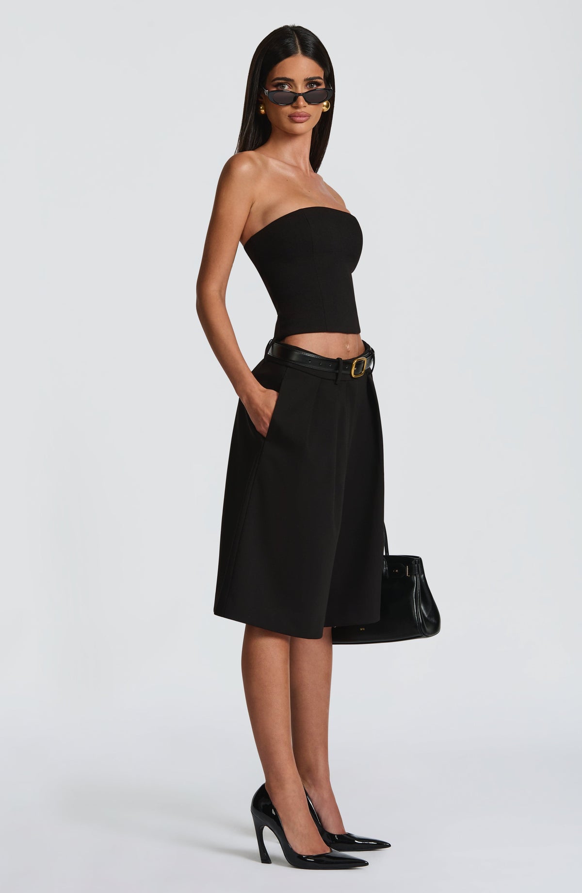 Amarah Bermuda Shorts in Black