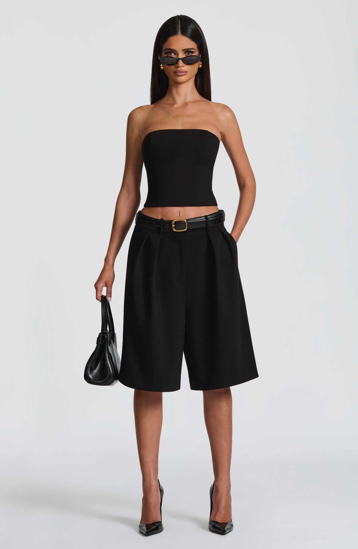 Amarah Bermuda Shorts in Black