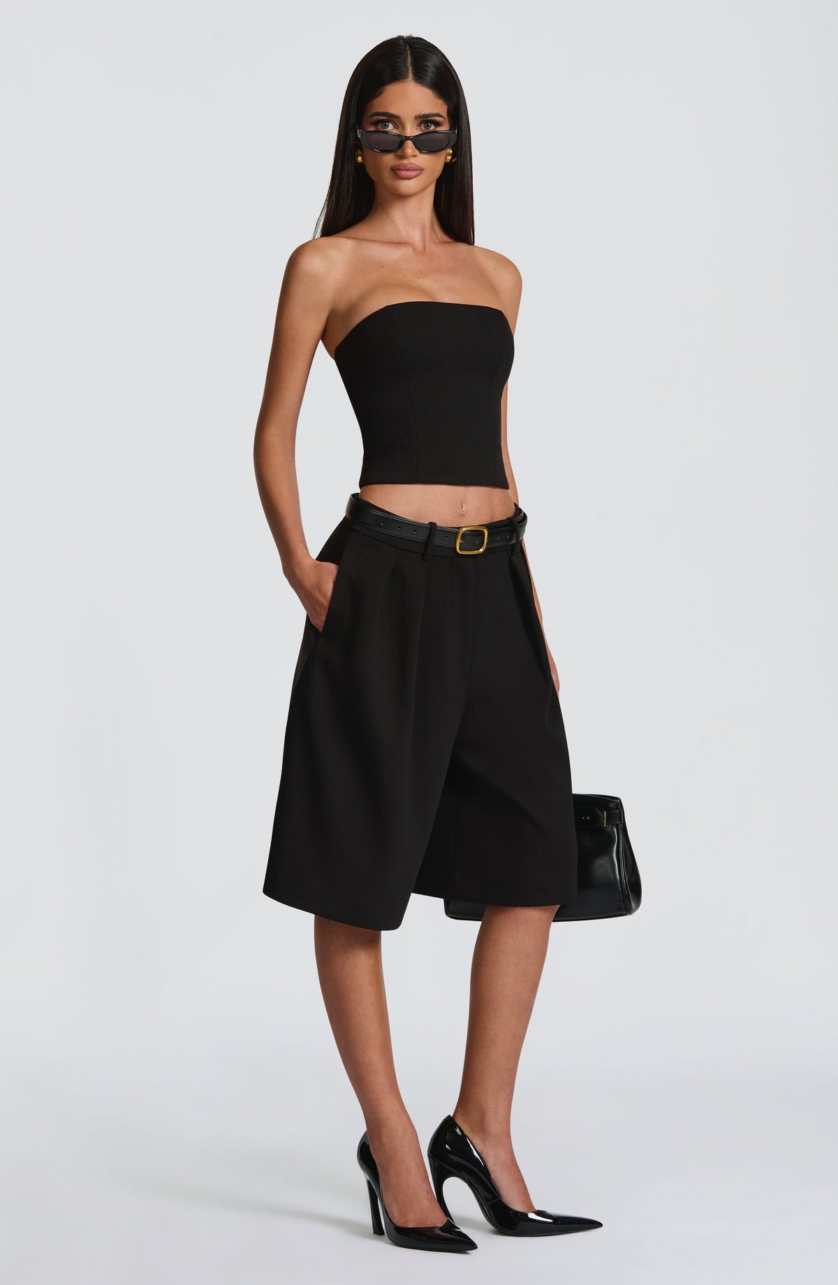 Amarah Bermuda Shorts in Black