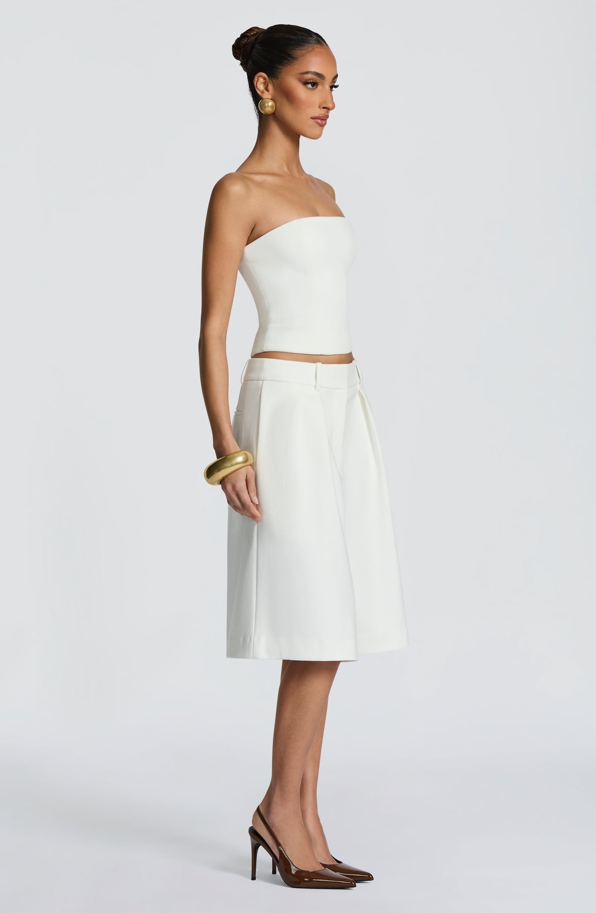 Amarah Bermuda Shorts in Ivory