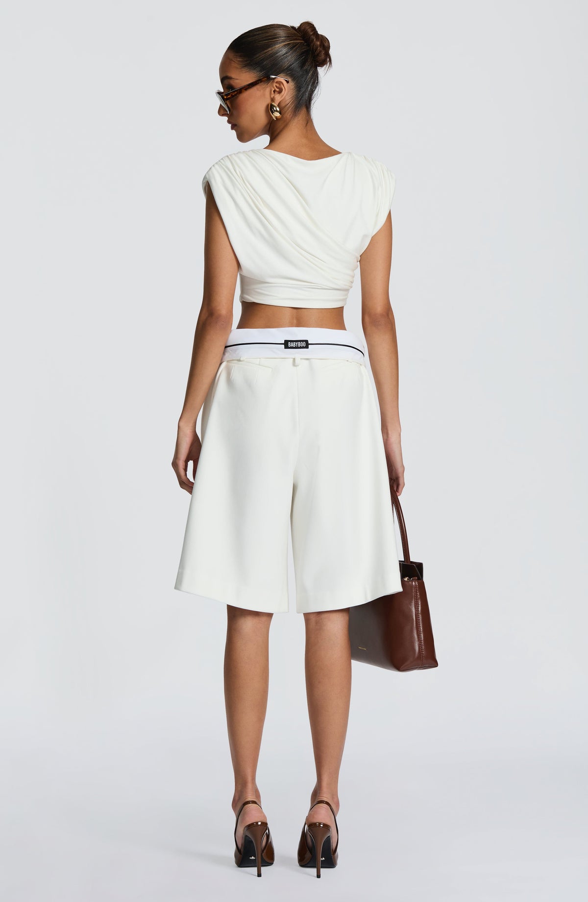 Amarah Bermuda Shorts in Ivory