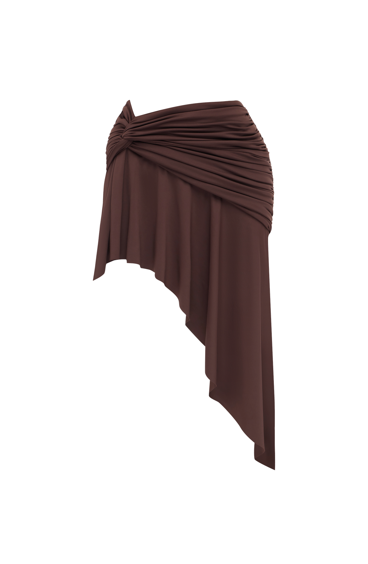Amaro Mini Skirt in Plum Brown