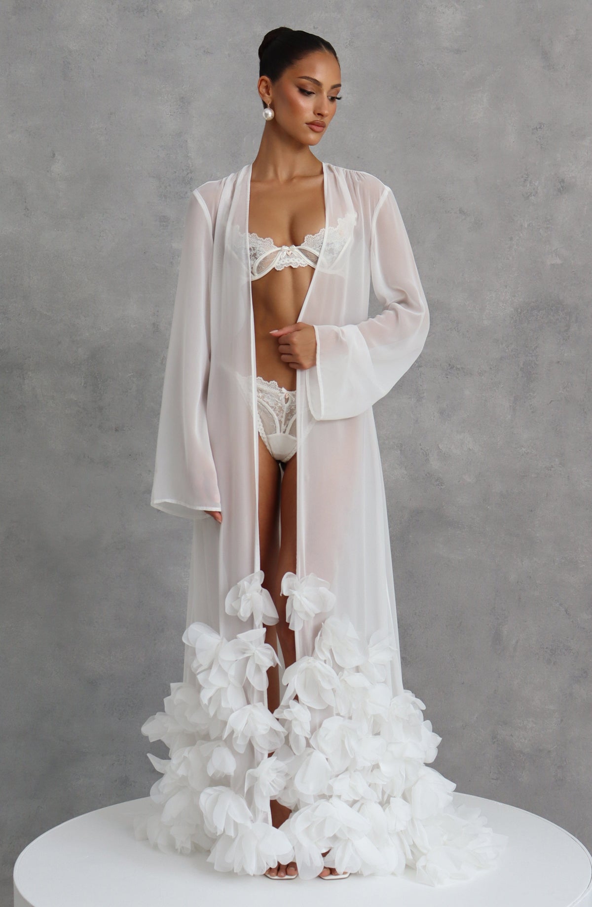 Amelia Dressing Gown in Ivory