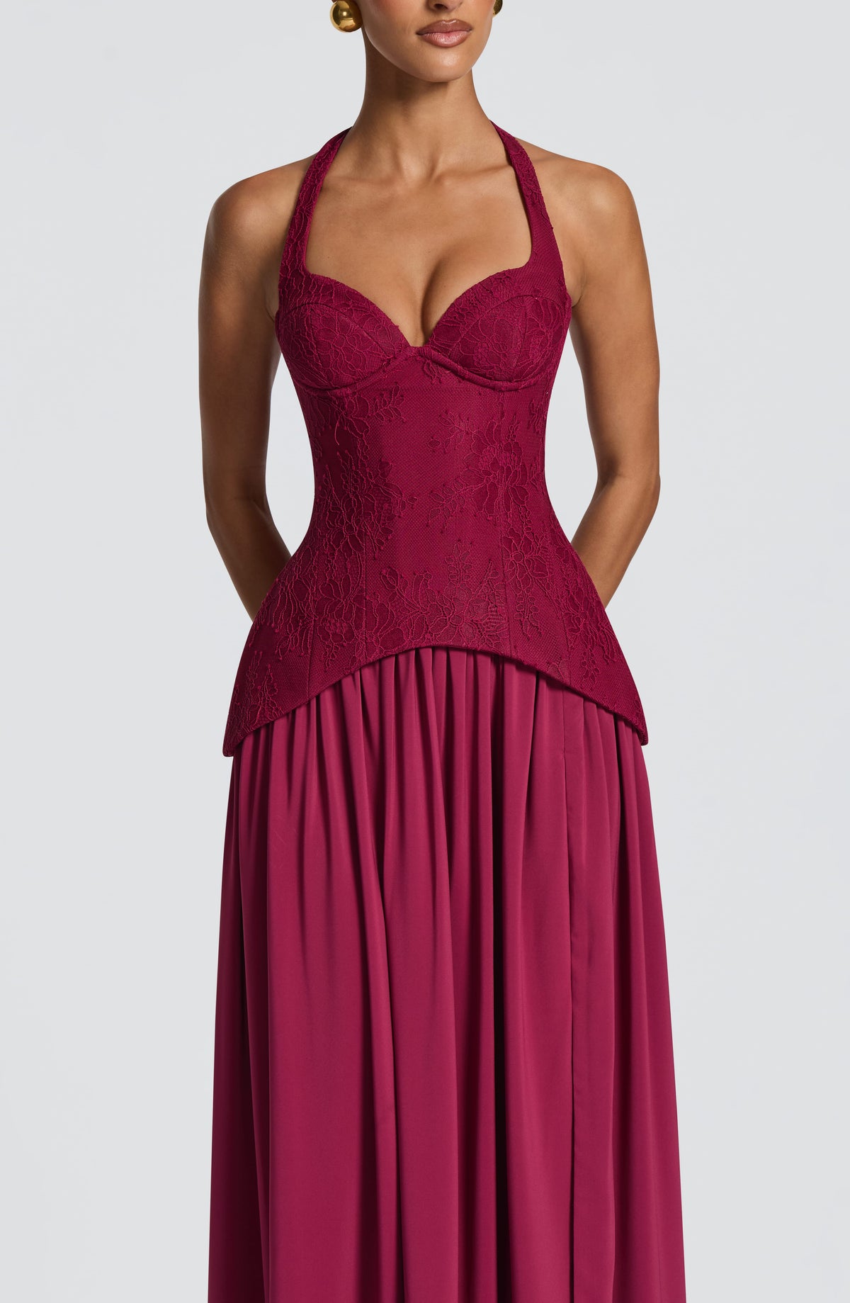 Amira Maxi Dress in Mulberry
