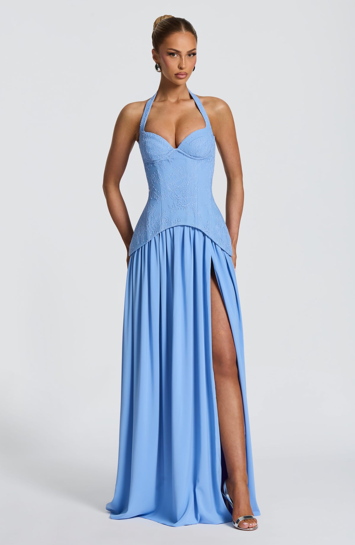 Amira Maxi Dress in Powder Blue