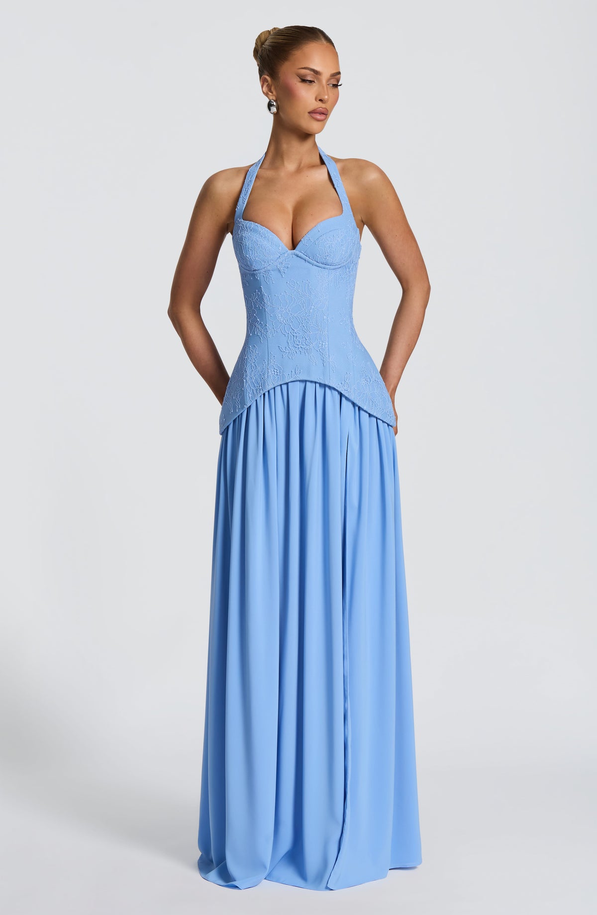 Amira Maxi Dress in Powder Blue