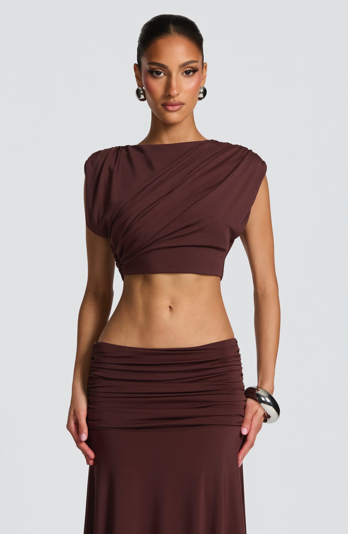 Amora Top in Plum Brown