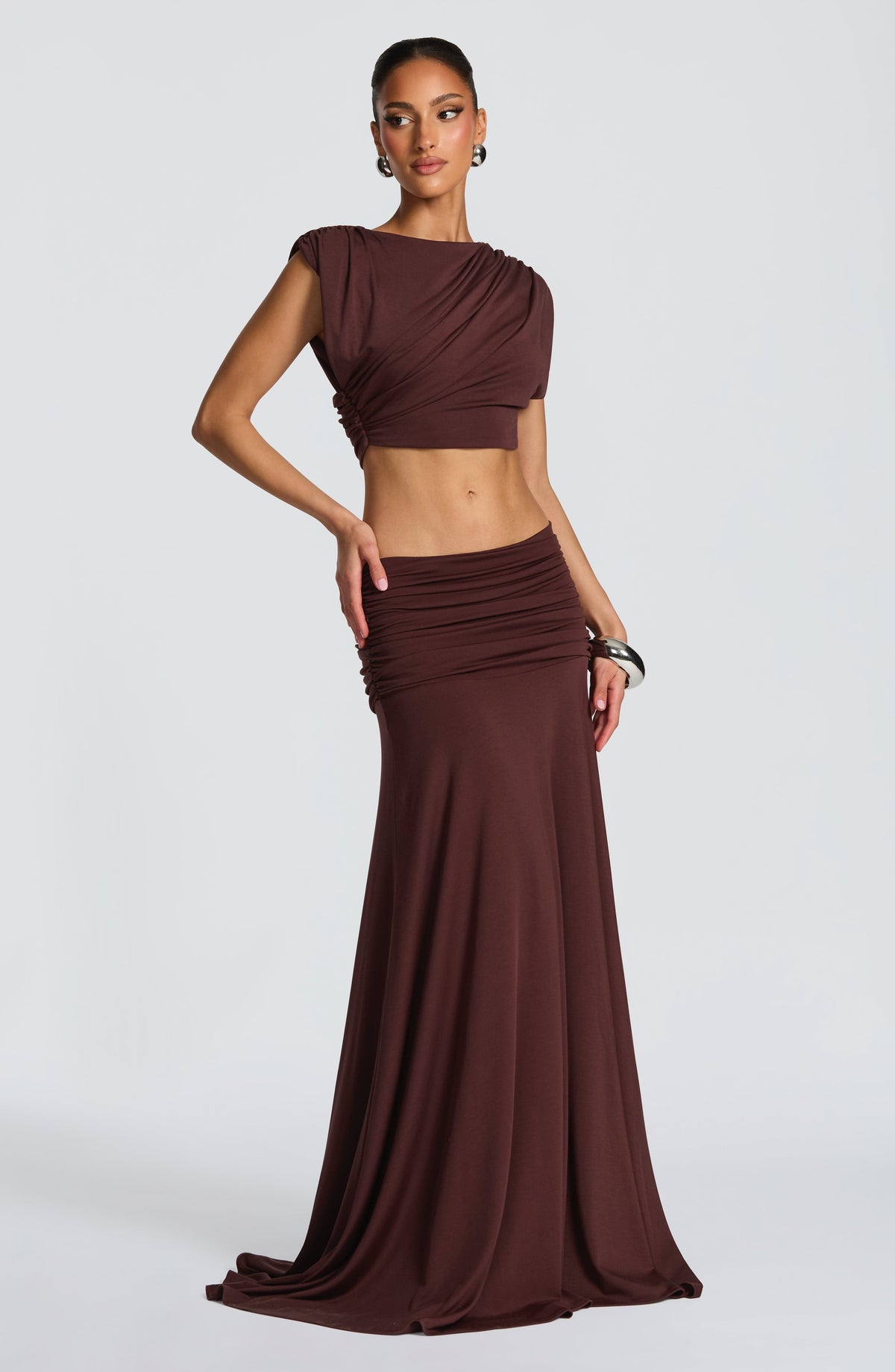 Amora Top in Plum Brown