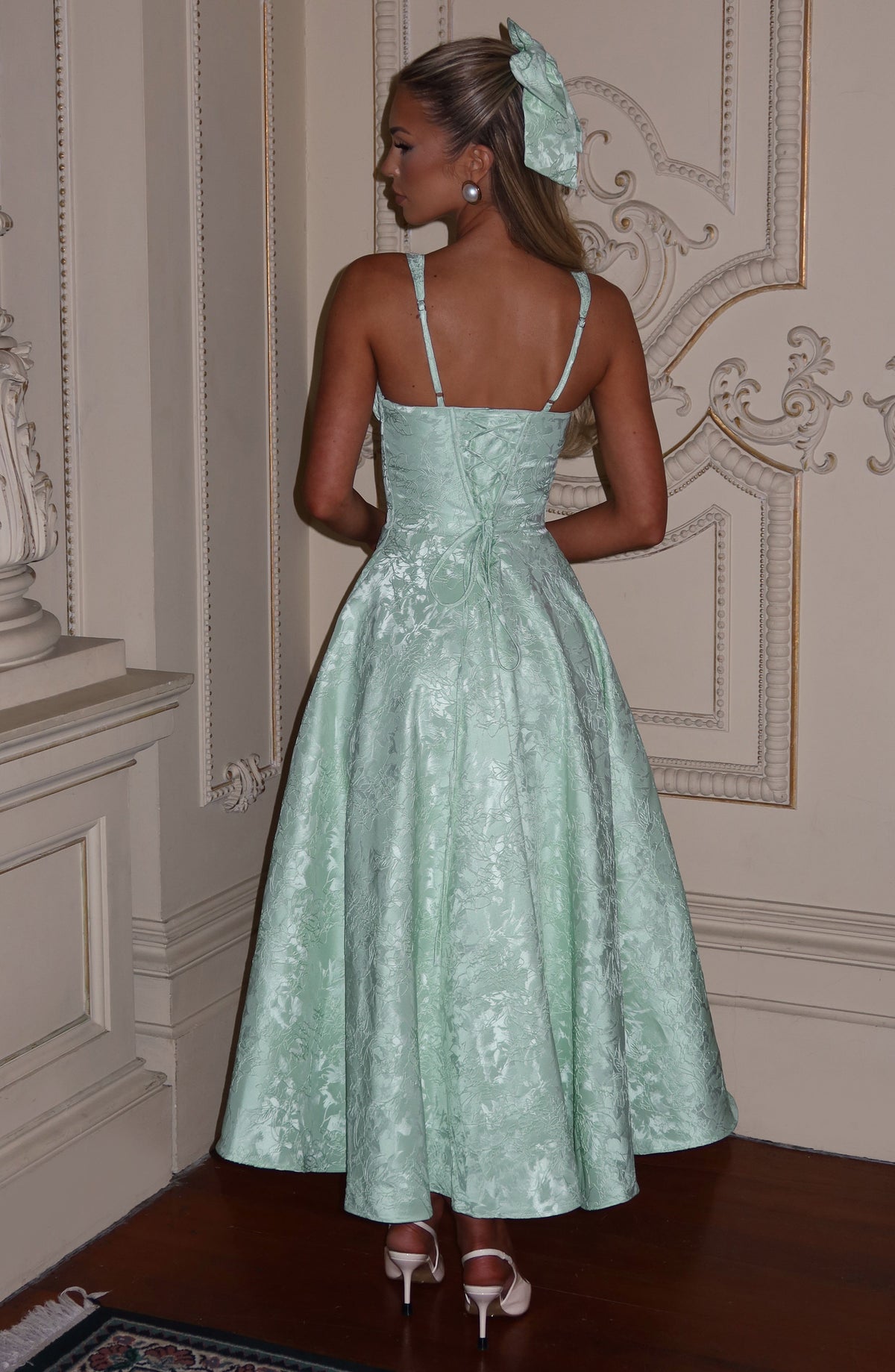 Amorae Midi Dress in Mint