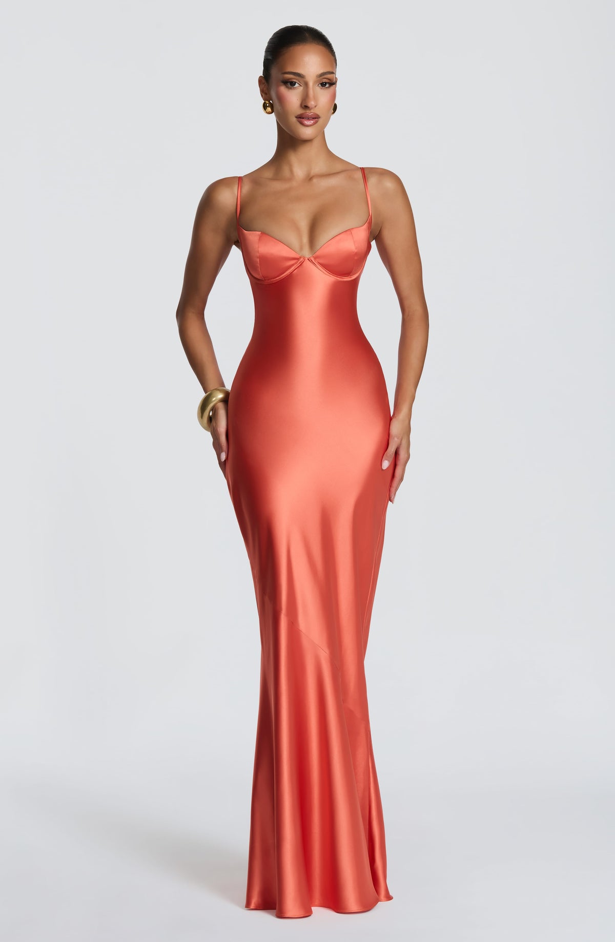 Amorella Maxi Dress in Burnt Orange