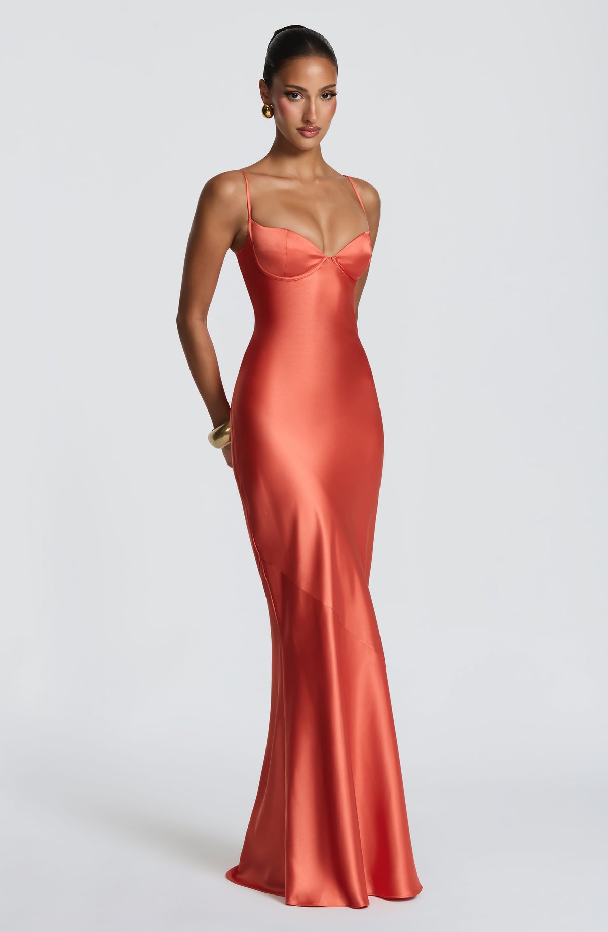 Amorella Maxi Dress in Burnt Orange