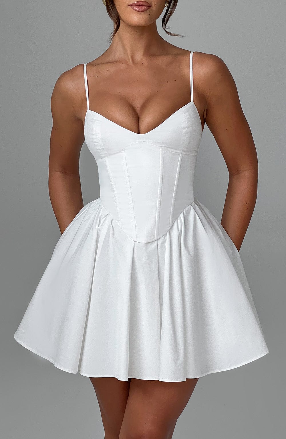 Analise Mini Dress in Ivory