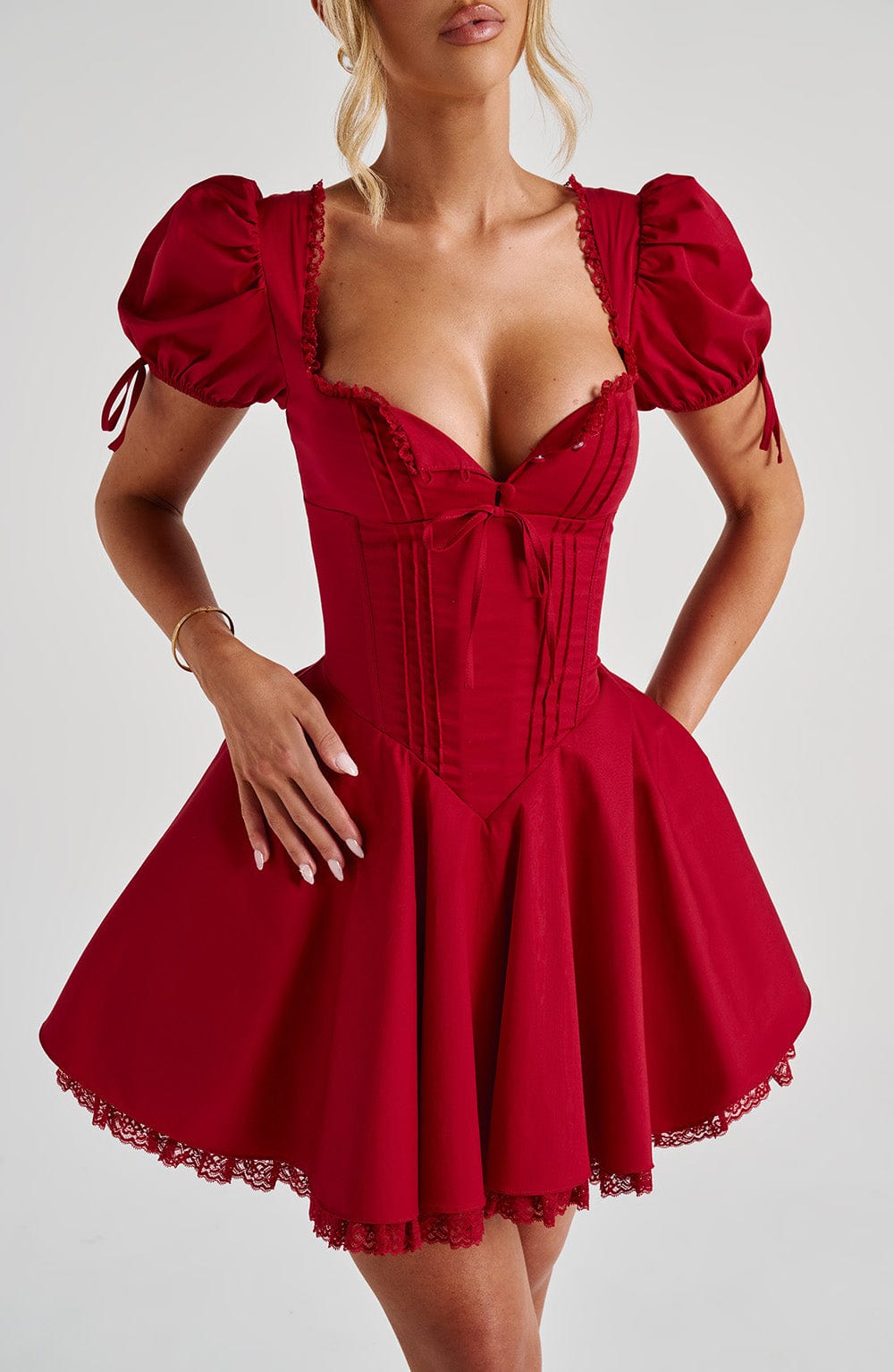 Anaya Mini Dress in Red