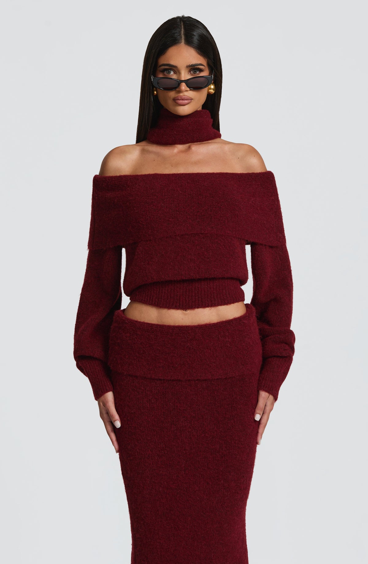Andra Top in Burgundy