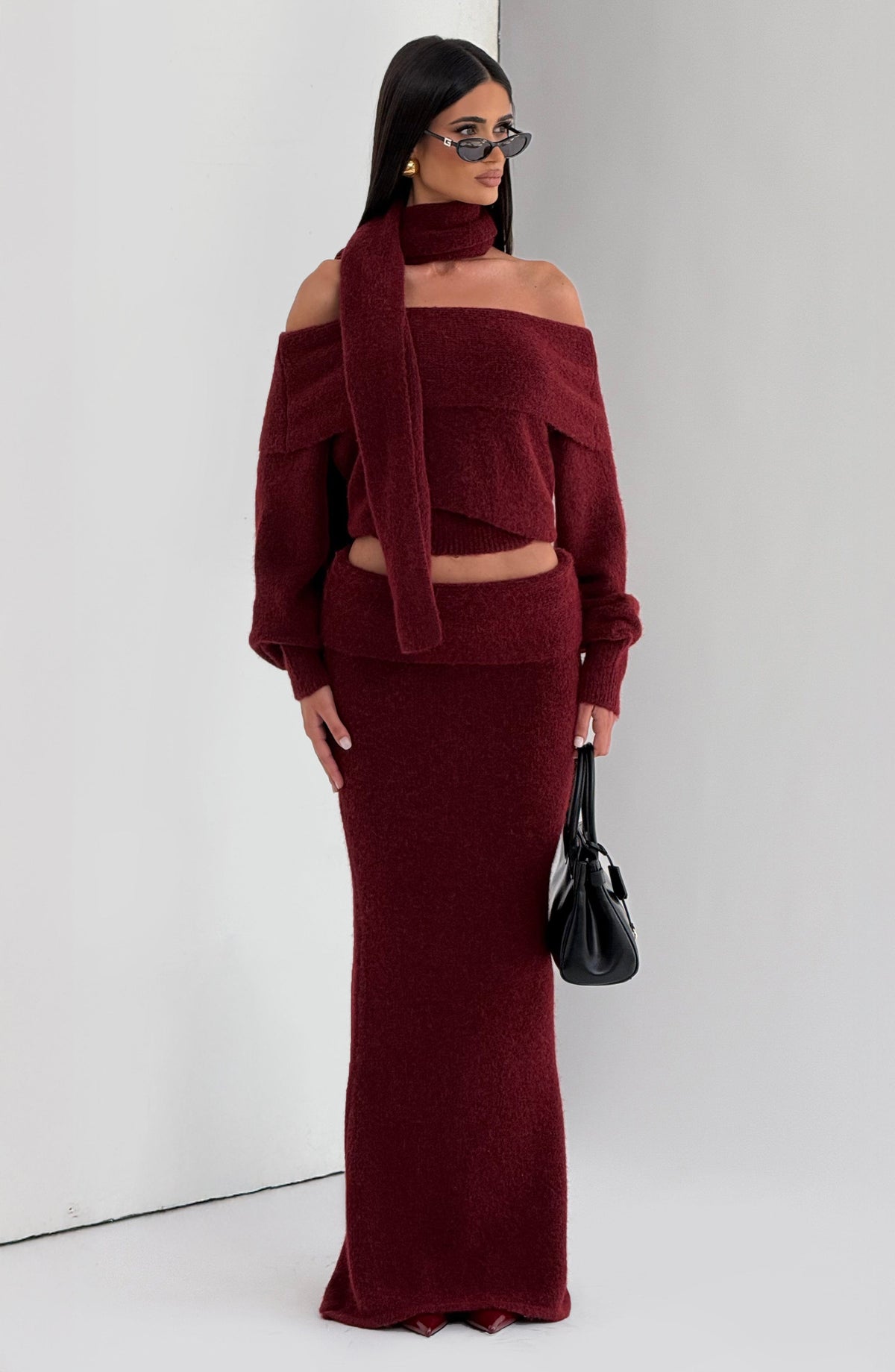 Andra Top in Burgundy