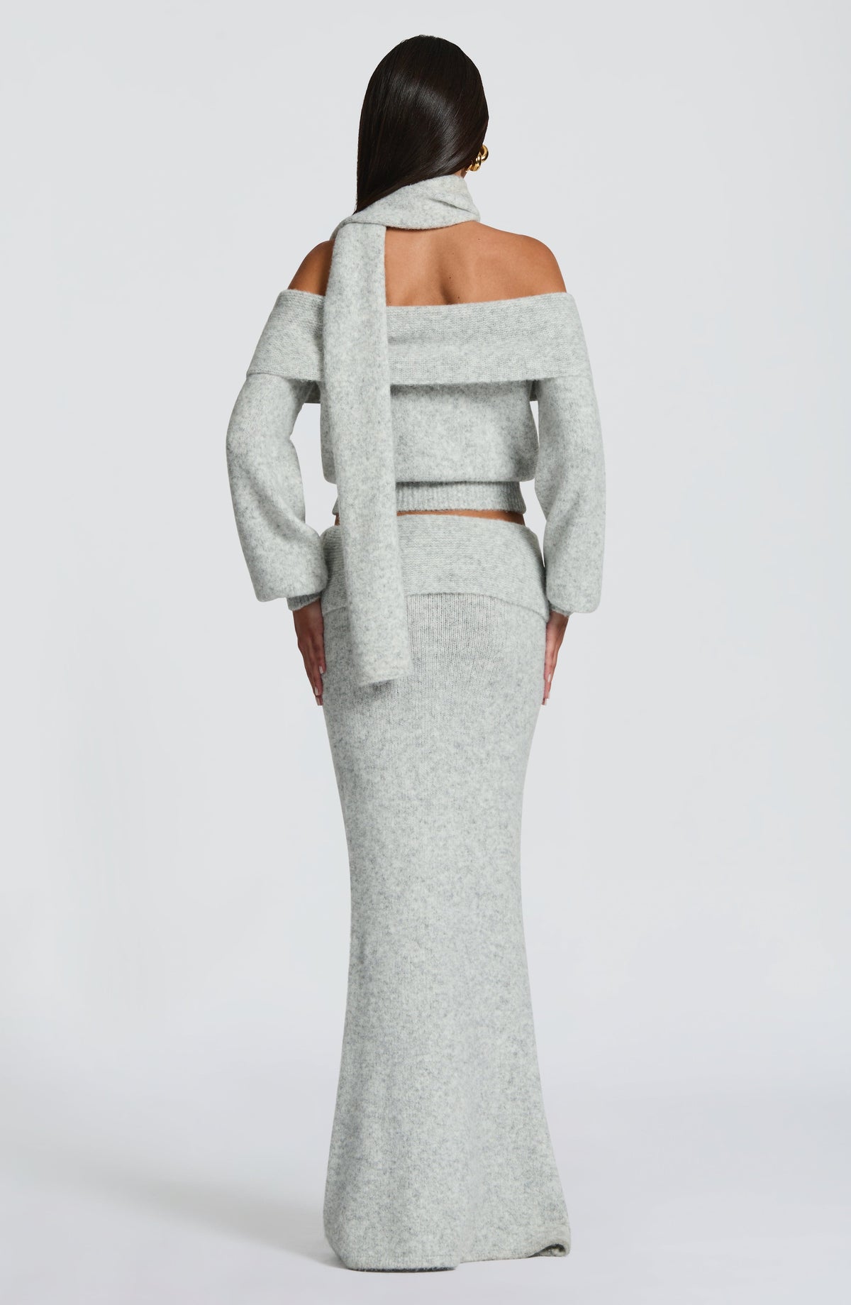 Andra Top in Light Grey Marl