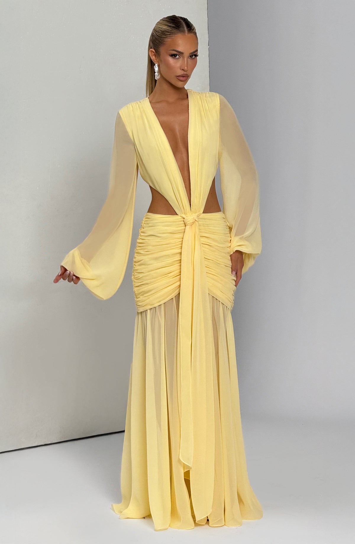 Andreia Maxi Dress in Lemon