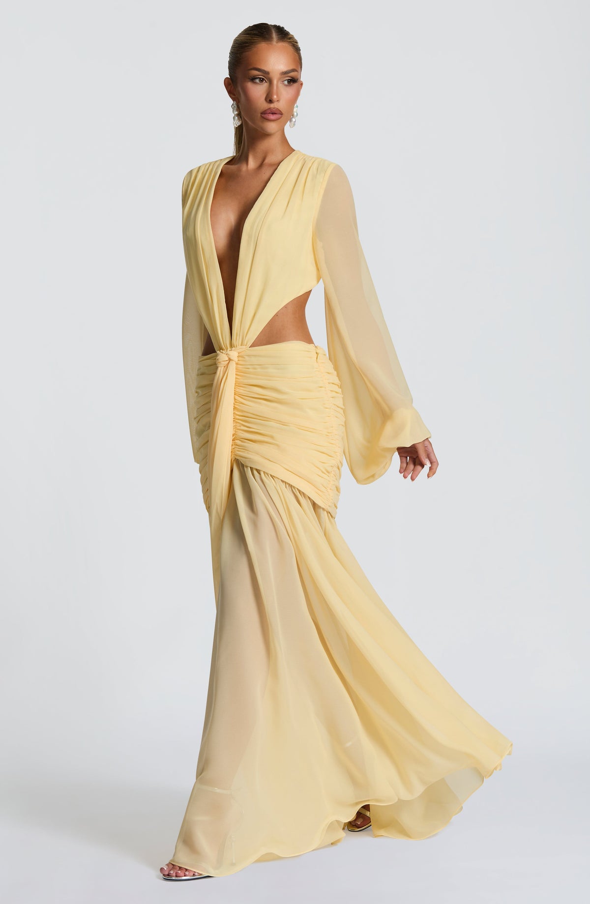 Andreia Maxi Dress in Lemon
