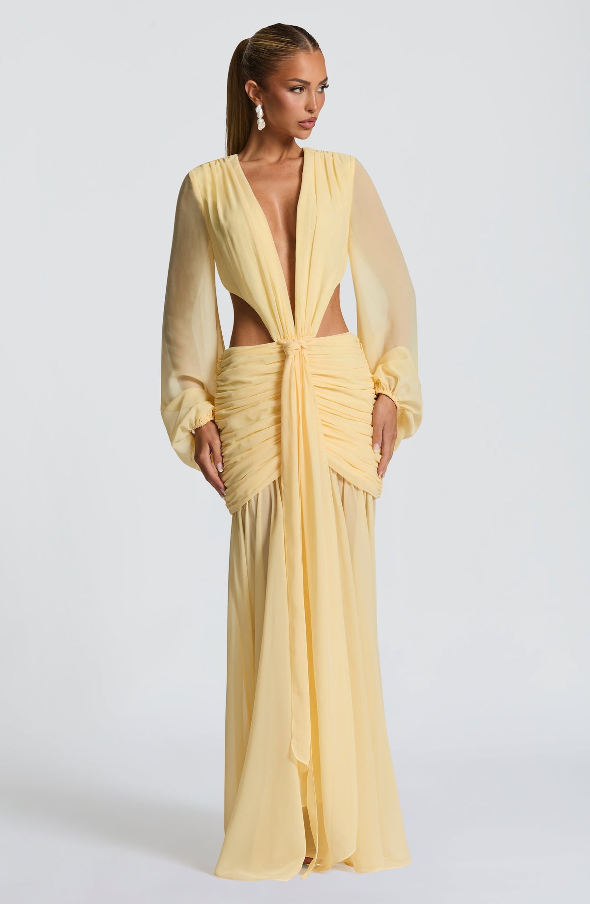 Andreia Maxi Dress in Lemon