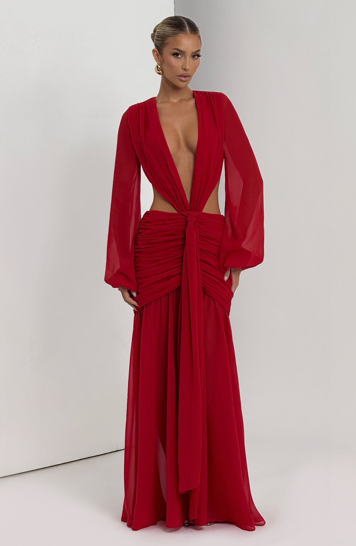 Andreia Maxi Dress in Red