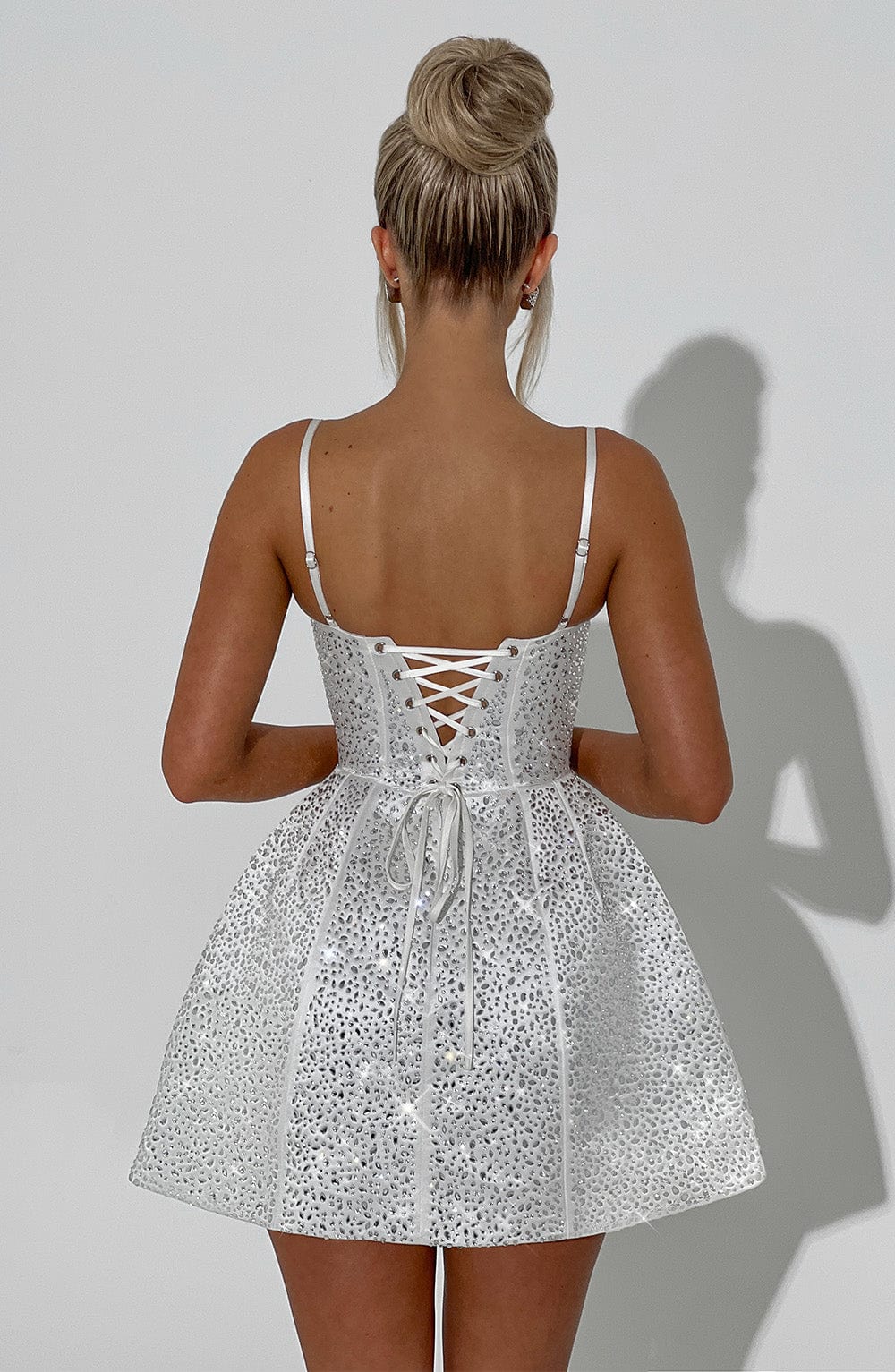 Angeline Mini Dress in Ivory