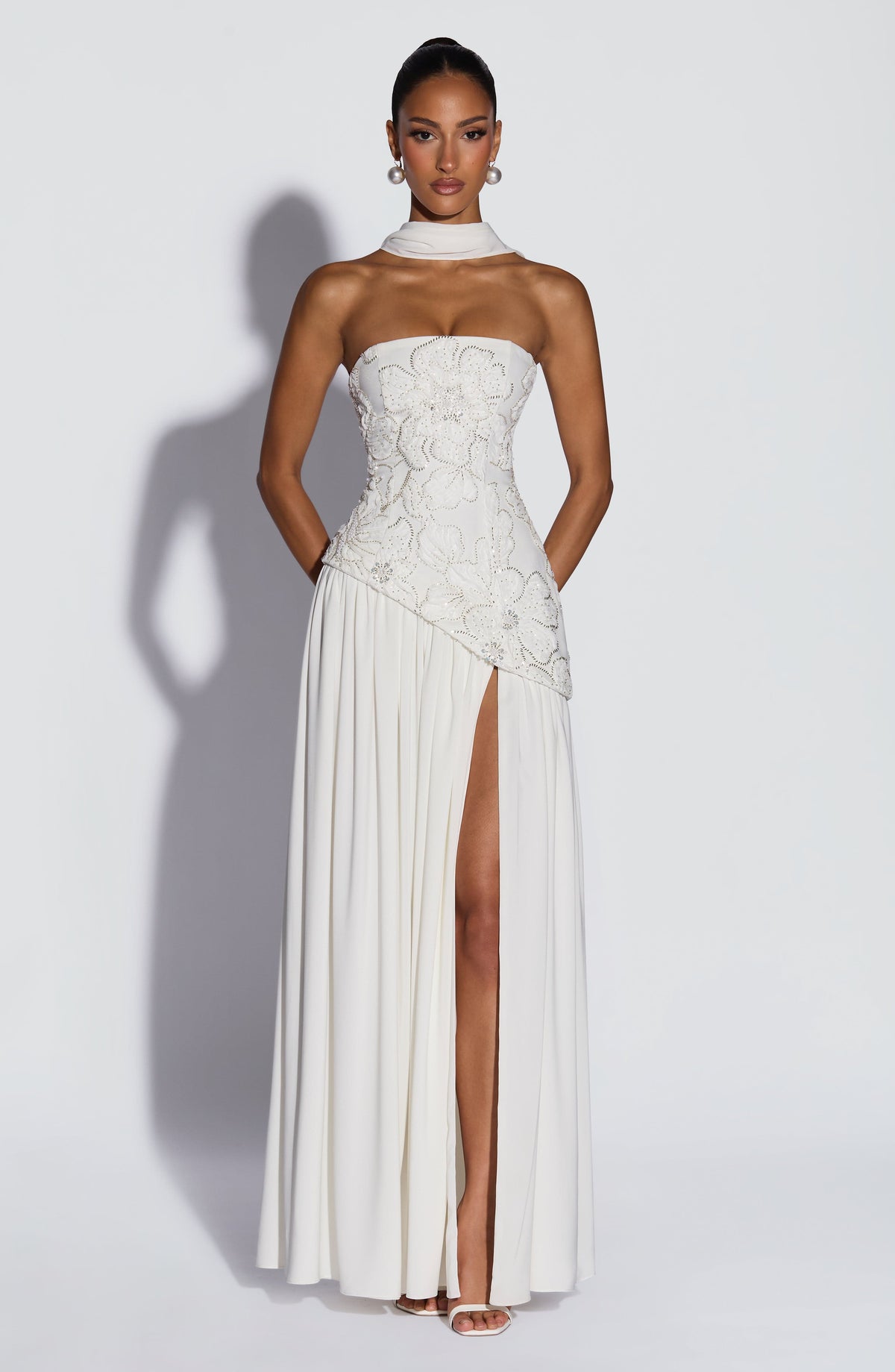Anneka Maxi Dress in Ivory